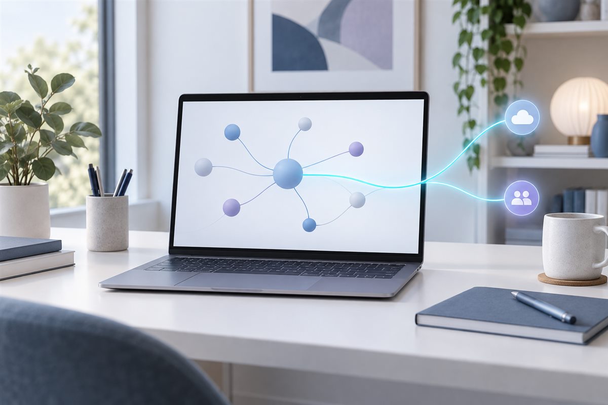 Windows笔记本上的节点连接示意